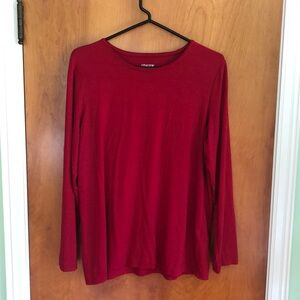 Chicos long sleeve dark red long sleeve tee. High quality. Excellent condition.